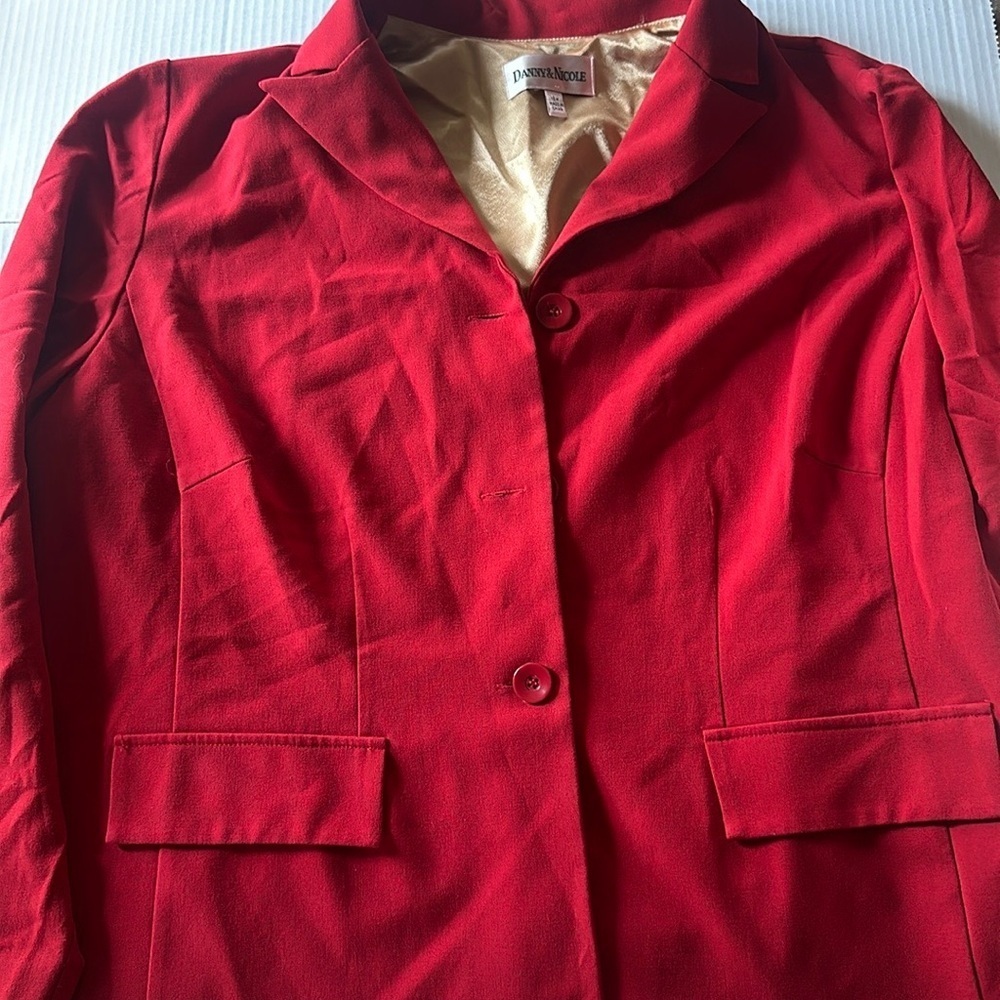 Danny Nicole Red Blazer - Women's Plus Size 18W - Classic Statement Piece - Picture 5 of 12